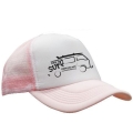 trucker cap white pink